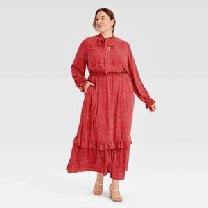 Ava & Viv Red Polka Dot Dress